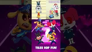 SHERIFF LABRADOR EXE vs SHERIFF PAPILLON vs DOBIE EXE X Coffin Dance Tiles Hop #shorts