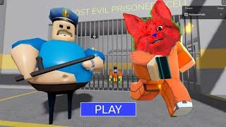 Котенок Ав играет в ПОБЕГ из ТЮРЬМЫ от СУМАСШЕДШЕГО ПОЛИЦЕЙСКОГО в Roblox Barry's Prison Run