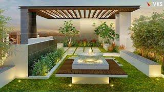 Backyard Interior Design Ideas | Patio Roof Outdoor Garden | Small Backyard Seating Deck Design