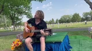 “Tears In Heaven” acoustic cover on my Fathers guitar at his burial