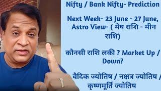 Astrological Stock Market Prediction For Next Week- 23 June - 27 June for Stock Market,  all राशि