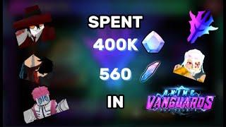 IM SPENT 400K GEMS AND 560 REROLL TRAIT IN ANIME VANGUARD