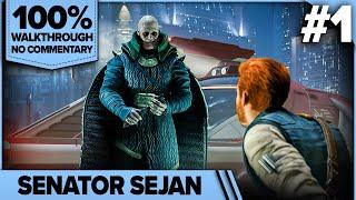 Star Wars Jedi: Survivor 100% Cinematic Walkthrough (Jedi Grand Master, No Damage) 01 SENATOR SEJAN