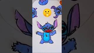 DIY Stitch papercraft head challenge #diy #papercraft #stitch #liloandstitch2025 #shorts