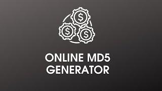 ONLINE MD5 GENERATOR | Tool5