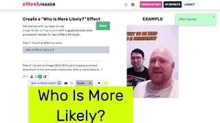 Who is More Likely? Instagram Filter SparkAR Tutorial by EffectsMaker.com