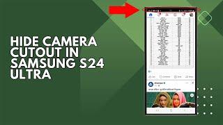 How to hide camera cut out on Samsung S24 | Black bar at the top of the screen