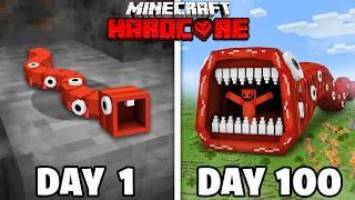I Survived 100 Days as TRAIN EATER in Minecraft