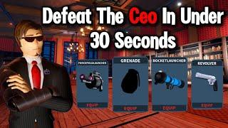 How to Defeat The CEO In Under 30 SECONDS! (Roblox Jailbreak)