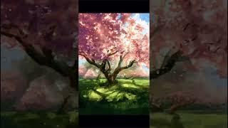 The most beautiful painting today. #shorts #cherryblossompainting #youtubeartist