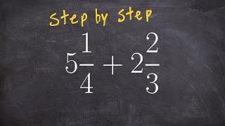 Learn how to add two mixed numbers with unlike denominators