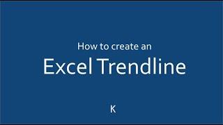 Add a Trendline to Excel chart