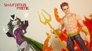 Marvel Legends Lilith & Daemon Hellstrom Strange Tales Blackheart BAF Wave Action Figure Review