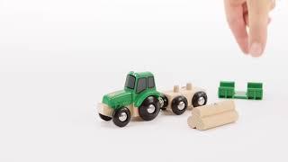 BRIO trein Tractor met aanhanger 33799