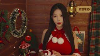 Yoon ying ASMR 산타걸의 잠이오는 크리스마스 컨셉 카페+소품구경과 귀걸이 해보기Christmas concept cafe that makes you fall asleep
