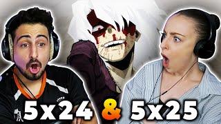 SHIGARAKI POWERS UP! *MY HERO ACADEMIA* 5x24 & 5x25 REACTIONS!