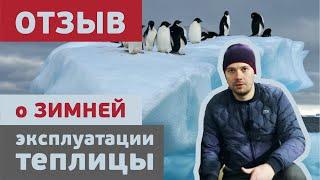 Теплица зимой / Отзыв владельца