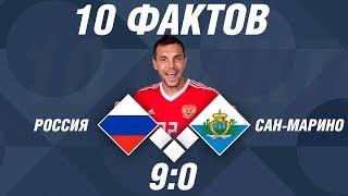 8 июня! РЕКОРД! 9:0 РОССИЯ - САН-МАРИНО. 10 фактов о матче. ОБЗОР победы сборной России