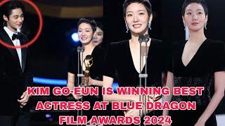 Kim Go-eun Wins Best Actress for "Exhuma" at Blue Dragon Awards 2024! Kim Go-eun's Emotional Win!