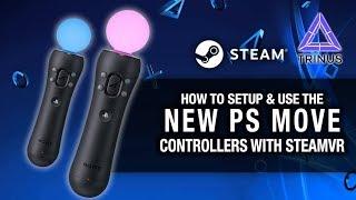 HOW TO SETUP THE NEW PS MOVE CONTROLLERS (ZCM2) FOR STEAMVR // PS Move, SteamVR Gameplay