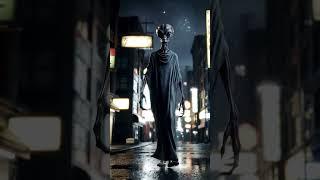 A video of an alien creature walking in a deserted city at night  | Ep 01 #alien | #shortvideo.