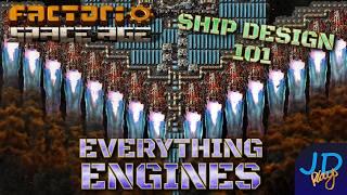 Ship Design 101: Everything Engines ️ Factorio Space Age  Tutorial. Walkthrough