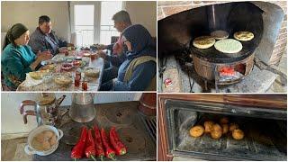 SOBA BAŞINDA AİLECEK KÖY KAHVALTISITANDIRDA BAZLAMAVLOG