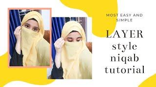 Layer hijab style with niqab 2021. | Full coverage | multi layer hijab |  hijab tutorial .. #hijab
