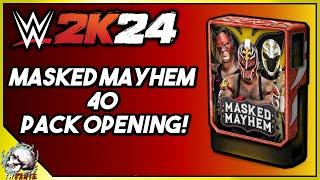 MASKED MAYHEM 40 PACK OPENING! WWE 2K24 MyFaction