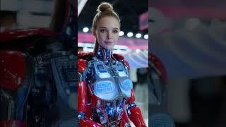 Engineer takes off cyborg girl's armor at exhibition #robot #takeoff #robotgirl #cyborg