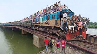 How Bangladesh People Travel on Overloaded Train