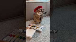 Let’s rate my cat’s art!️ #shorts #cat #funny