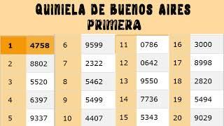 Quinielas Primera y matutina de La Ciudad y Buenos Aires, Miércoles 29 de Marzo