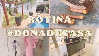 Rotina de dona de casa / Ganhei um pergolado / churrasquinho em casa