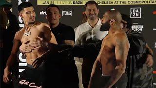 Diego Pacheco & Steven Nelson SEPARATED after PUSH during TENSE weigh in & face off!