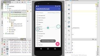 RadioButton Example with android Studio
