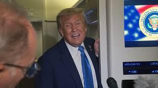 President Trump Gaggles with the Press on Air Force One, June 17, 2025