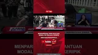 Menparekraf Beri Bantuan Modal ke Penjual Keripik #tvOne #tvOneNews #shorts