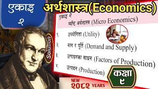 Class 9 Economics Unit 2 | Utility, Demand, Supply, Production Full Exercise Solution
