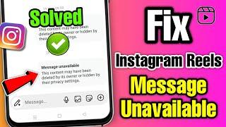 How To Fix Instagram Message Unavailable Problem | Instagram Message Unavailable Problem