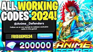 *NEW* ALL WORKING CODES FOR ANIME DEFENDERS NOVEMBER 2024! ROBLOX ANIME DEFENDERS CODES