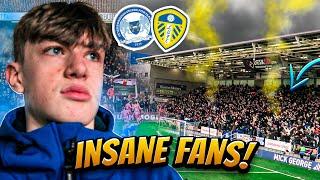 CRAZY LEEDS UNITED AWAY FANS TAKEOVER PETERBOROUGH