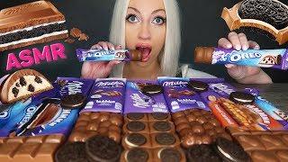 ASMR Milka Chocolate Party  Oreo (OREO, MILKA CHOCOLATE MUKBANG 먹방) ASMR Crunchy Eating Sounds