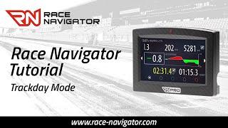 Race Navigator Tutorial – Trackday Mode