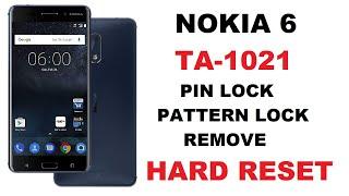 Nokia 6 (TA-1021) Hard Reset or Pattern Unlock  - Easy Trick With Keys