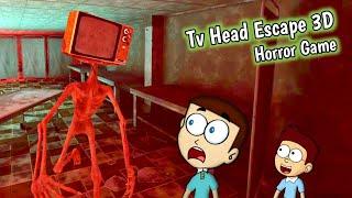 TV Head - Scary and Creepy Game | Shiva and Kanzo Gameplay