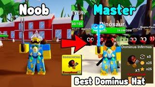 Buying The Best Dominus Hat For Billion Coins! Noob To Master In Sizzling Simulator Roblox