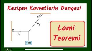 Kesişen Kuvvetlerin Dengesi (Lami Teoremi)