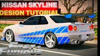 HOW TO MAKE (maxDETAILED) PAUL WALKER NISSAN SKYLINE R34 DESIGN | CAR PARKING MULTIPLAYER NEW UPDATE