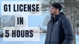 Ace Your G1 Test with Minimal Preparation: 5 Hour Process, Fees & Expert Tips